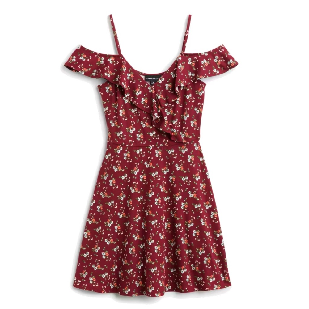 Fortune & Ivy Mercedes Knit Cold Shoulder Dress